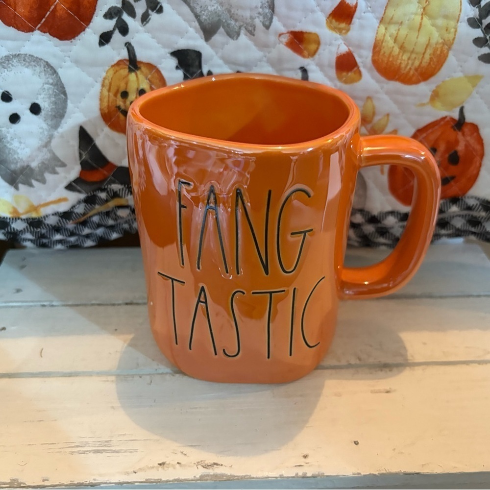 Rae Dunn Fangtastic Orange Mug